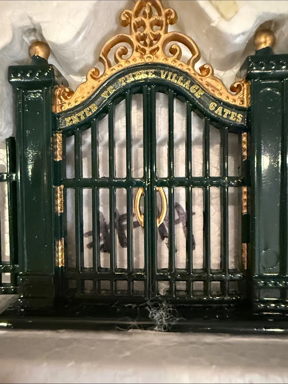 Department 56 Ornate Black and Gold Decorative Wall Gate Accent for Christmas